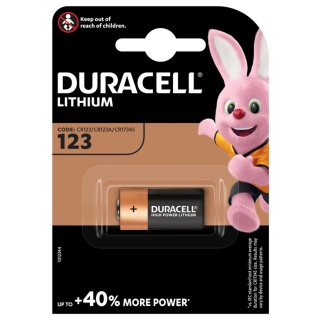 Duracell - CR 123 A / CR123A / DL 123 - 3 Volt 1400mAh Lithium