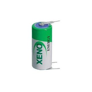Xeno XL-055 T3 - 2/3AA 1650mA Lithium-Thionylchlorid-Batterie - mit Printlötfahnen (+Pol=Einzelpin & -Pol=Doppelpin)