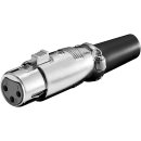 Mikrofonkupplung - 3 Pin / XLR - Buchse - mit Zugentlastung