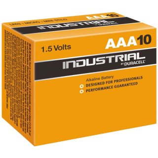 DURACELL Industrial - MN2400 / LR03 / AAA / Micro - 1,5 Volt Alkaline - 10er Box