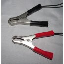 Krokodilklemmen - 2er Set - schwarz / rot - groß - 8cm