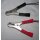 Krokodilklemmen - 2er Set - schwarz / rot - groß - 8cm
