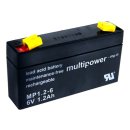 Multipower - MP1.2-6 - 6 Volt 1,2 Ah Pb