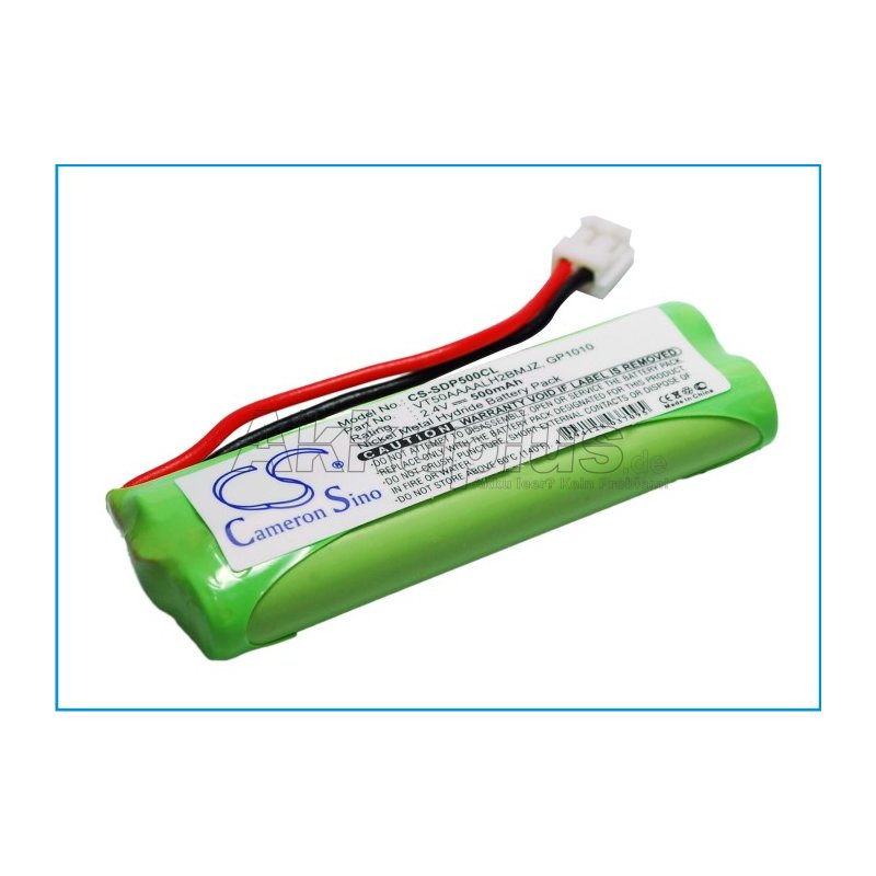 500mAh Medion MD83173 Ni-MH Accu Batterie GP1010 2.4V Remplace : DP500 
