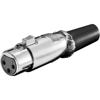 Mikrofonkupplung, 3 Pin<br>mit Verriegelung und geschraubter Zugentlastung