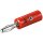 Bananen-Stecker<br>mit Schraubanschlüssen, Rot