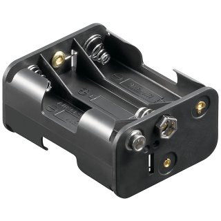 goobay - 6x AA (Mignon) Batteriehalter mit Druckknopf