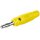 Bananen-Stecker<br>mit Querloch 4 mm, trittfest, Gelb