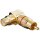 Cinch Adapter 90°, Goldausführung, Rot<br>Cinch-Buchse > Cinch-Stecker