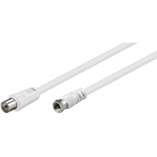 SAT/Antennen Adapterkabel (<70 dB), 2x geschirmt<br>F-Stecker > Koax-Buchse