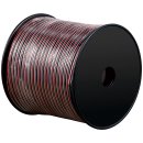 Lautsprecherkabel rot/schwarz CCA - 100 m Spule, Querschnitt 2 x 0,75 mm²