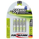 Ansmann - Micro AAA - 1,2 Volt 550mAh Ni-MH - 4er Blister