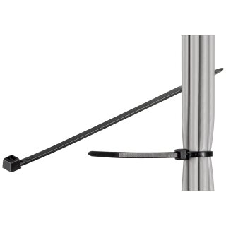 Kabelbinder; wetterfester Nylon, schwarz