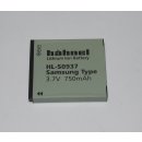 Hähnell HL-S0937 - Ersatzakku für Samsung SLB-0937  - 3,7 Volt 750mAh Li-Ion