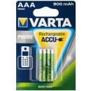 Varta - Phone Power - AAA (Micro) / HR03 / 58398 - 1,2 Volt 800mAh Nickel-Metallhydrid Akku (NiMH) - 2er Blister