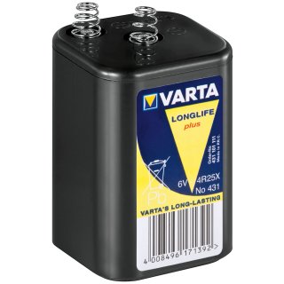 Varta - LONGLIFE - 4R25X / 431 - 6 Volt 8500mAh Zinkchlorid Batterie