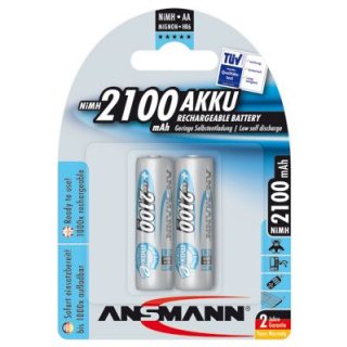 Ansmann maxE - 1,2 Volt 2100mAh Ni-MH - Ready to use - 2er Blister