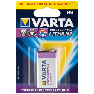 Varta - ULTRA Lithium - 6F22 / 9V Block / 6122 - 9 Volt 1150mAh Lithium Batterie