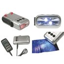 Dynamo LED Taschenlampe - Ladegerät für Handy - Alarm