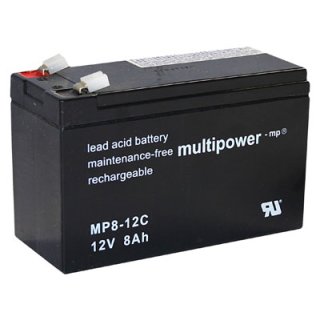 Multipower - MP8-12C - 12 Volt 8Ah Pb