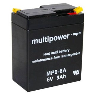 Multipower - MP9-6A - 6 Volt 9000mAh Pb