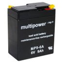 Multipower - MP9-6A - 6 Volt 9000mAh Pb