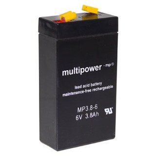Multipower - MP3.8-6 - 6 Volt 3800mAh Pb