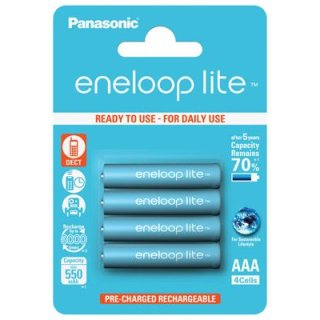 eneloop lite - BK-4LCCE/4BE - Micro AAA / HR03 - 1,2 Volt min.550mAh Ni-MH - 4er Blister