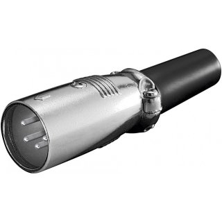 goobay - 4er XLR - Mikrofonstecker, 4 Pin - mit geschraubter Zugentlastung
