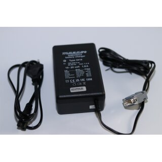 Ersatzladegerät für emotion Caddy 24 Volt Akku - 24 Volt Ni-CD / Ni-MH 1,8A - mit Sub D Stecker [1=- / 9=+]