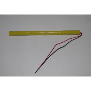 Akkupack für Notbeleuchtung - Stab - Micro AAA - 4,8 Volt 600mAh Ni-MH mit Ableiter ca. 15cm - isoliert mit Schrumpfschlauch [Hochtemperatur]
