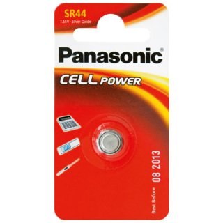 Panasonic - SR44 / SR44EL - 1,55 Volt 180mAh Silberoxid