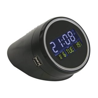 USB 2.0 HUB / 4 Ports + Digitale Uhr und Timer