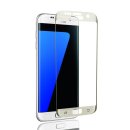 PATONA - Schutzglas Glasfolie 9H für Samsung Galaxy S7 Edge gold Tempered Glass