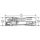 binder - Serie 720 - Snap-in Kabelstecker - Stiftkontakte 3-polig