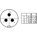 binder - Serie 720 - Snap-in Kabelstecker - Stiftkontakte 3-polig