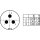binder - Serie 720 - Snap-in Kabelstecker - Stiftkontakte 3-polig
