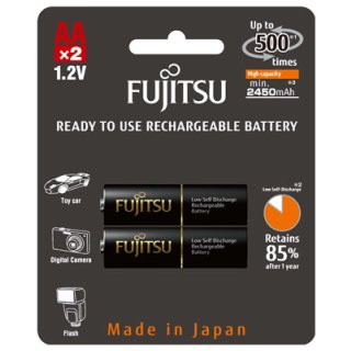 Fujitsu - HR3UTCEX - AA Mignon - 1,2 Volt 2500mAh Ni-MH (LSD) - 2er Blister