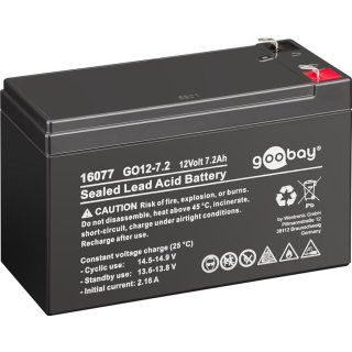 goobay - GO12-7.2 - 12 Volt 7200mAh Pb - Faston 4,8 mm