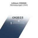 Camelion - CR 2025 / CR2025 - 3 Volt 150mAh Lithium - 5er Blister