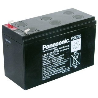 Panasonic - LC-R127R2PG - 12 Volt 7,2Ah Pb - Faston 187 / 4,8mm