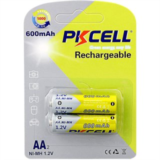 PKCELL - rechargeable battery - Mignon AA - 600mAh 1,2 Volt Ni-MH 2er Pack