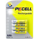 PKCELL - rechargeable battery - Micro AAA - 1000mAh 1,2 Volt Ni-MH 4er Pack