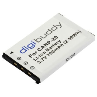 digibuddy - Ersatzakku kompatibel zu Casio NP-20 - 3,7 Volt 700mAh Li-Ion