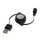 OTB - USB Kabel A-Stecker > Micro-Stecker - 0,8m - USB 2.0 - aufrollbar - schwarz