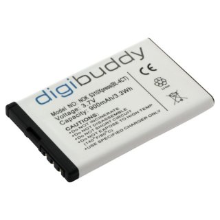digibuddy - Ersatzakku kompatibel zu Nokia BL-4CT / 2720 fold / 5310 XpressMusic - 3,7 Volt 800mAh Li-Ion