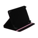 OTB - Universal Bookstyle Tasche für Tablets / Tablet PCs bis 10 Zoll Klett pink