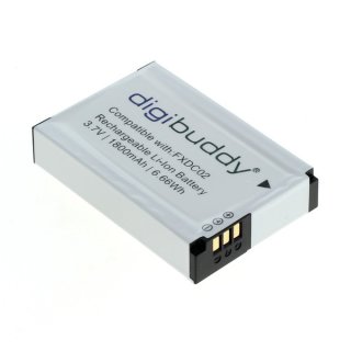 digibuddy - Ersatzakku kompatibel zu Drift FXDC02 für Drift HD Ghost - 3,7 Volt 1800mAh Li-Ion
