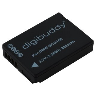 digibuddy - Ersatzakku kompatibel zu Panasonic DMW-BCG10E - 3,7 Volt 890mAh Li-Ion