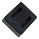 OTB Akkuladestation Dual kompatibel zu Fuji NP-50 / Pentax D-LI68 / Kodak Klic-7004 - schwarz